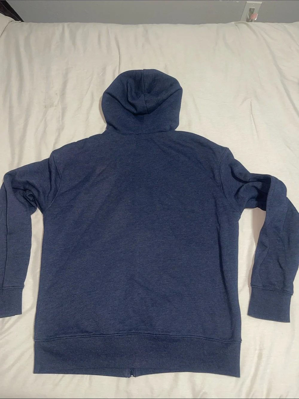 Goodfellow & Co Navy Zip-Up Hoodie with Cream Sherpa Lining